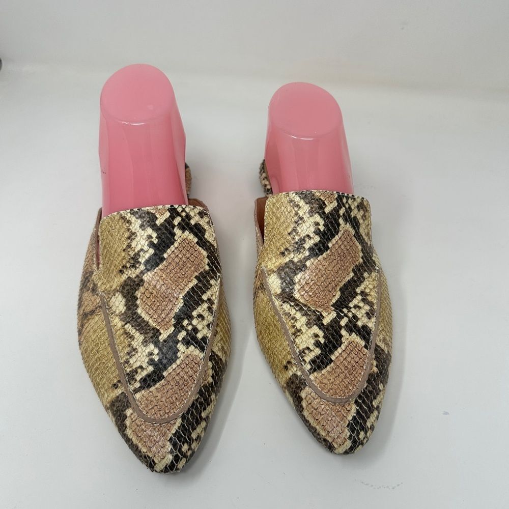 MADEWELL Womens Shoes FRANCES Skimmer Mules Snake Print Size 9 1/2‎ - Picture 3 of 5